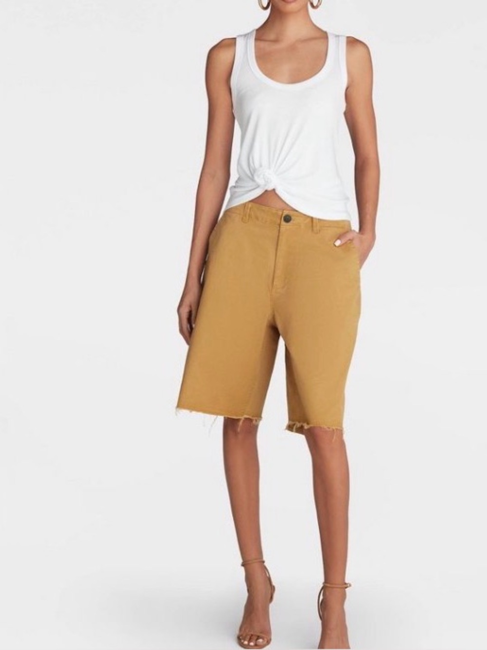 KBB Casual Women's Brown Chino Bermuda Shorts